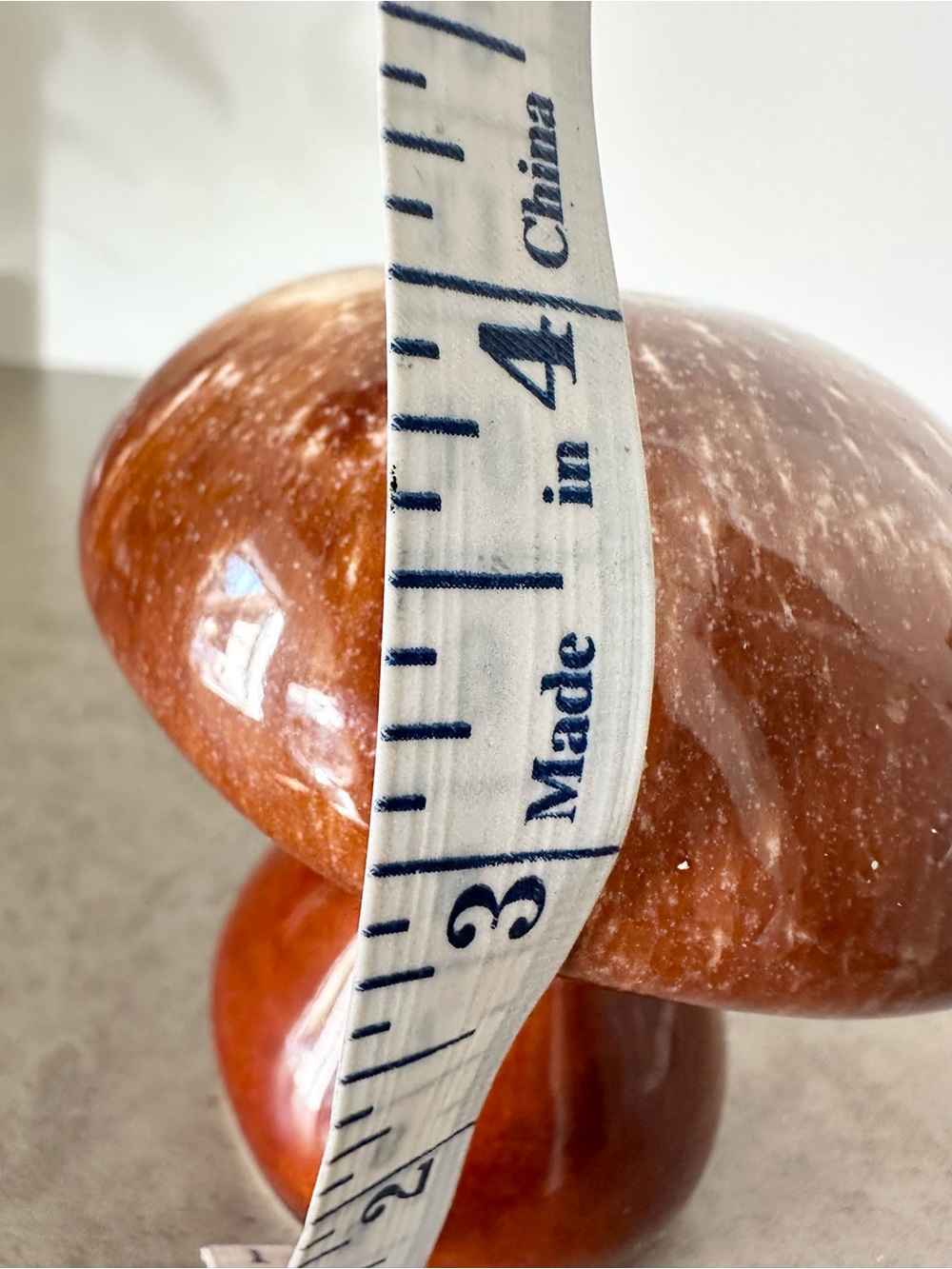 Glazed Ceramic Mushroom Salt or Pepper Shaker Accent Sculpture - Brown Drip 4” - Picture 11 of 14